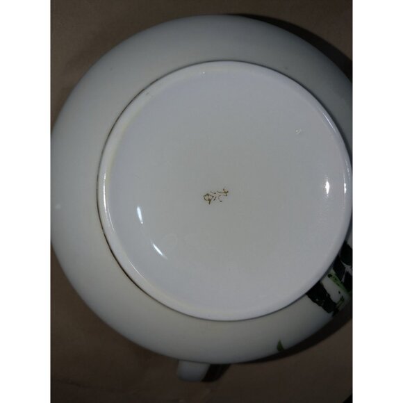 Vintage Japanese Kutani Bamboo Teapot Hand-Painted Bone China - Picture 13 of 13